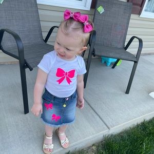 Jean skirt and onesie